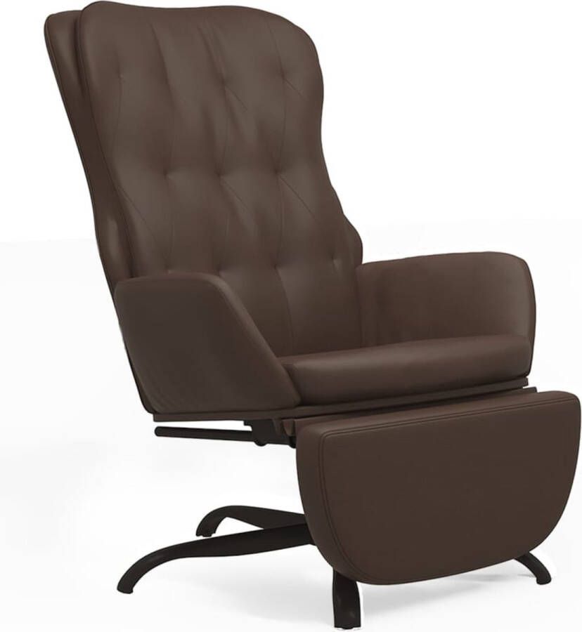 Maison Exclusive Relaxstoel met voetensteun kunstleer bruin
