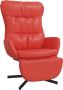 Maison Exclusive Relaxstoel met voetensteun kunstleer rood - Thumbnail 3