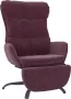 Maison Exclusive Relaxstoel met voetensteun stof paars - Thumbnail 2