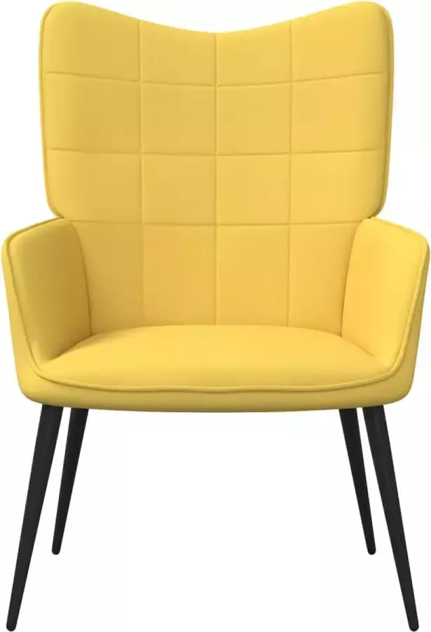 Maison Exclusive Relaxstoel stof mosterdgeel - Foto 2