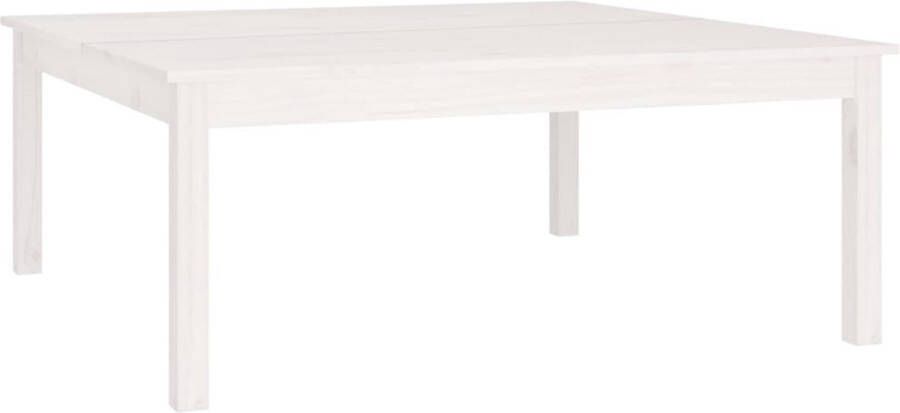 Maison Exclusive Salontafel 100x100x40 cm massief grenenhout wit