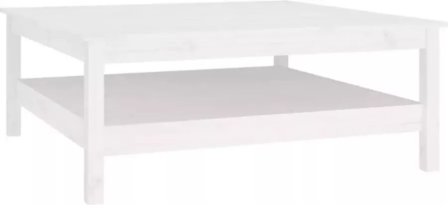 Maison Exclusive Salontafel 100x100x40 cm massief grenenhout wit