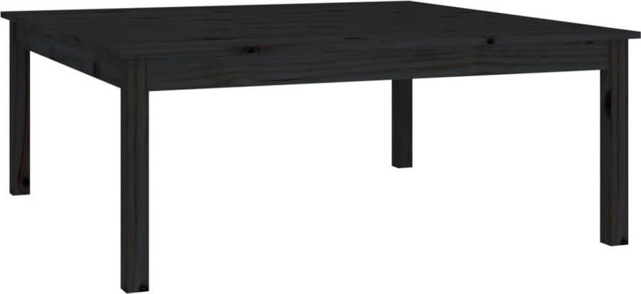 Maison Exclusive Salontafel 100x100x40 cm massief grenenhout zwart