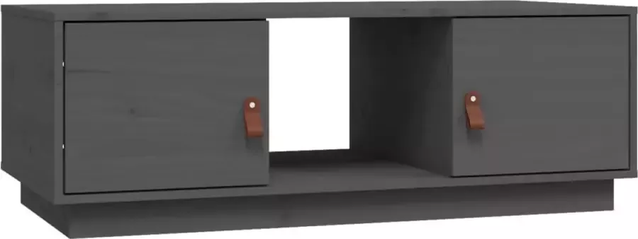 Maison Exclusive Salontafel 100x50x35 cm massief grenenhout grijs