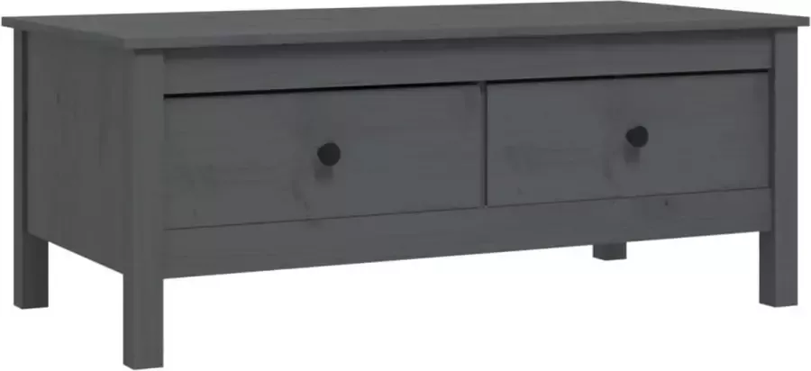 Maison Exclusive Salontafel 100x50x40 cm massief grenenhout grijs