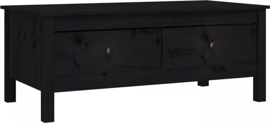 Maison Exclusive Salontafel 100x50x40 cm massief grenenhout zwart