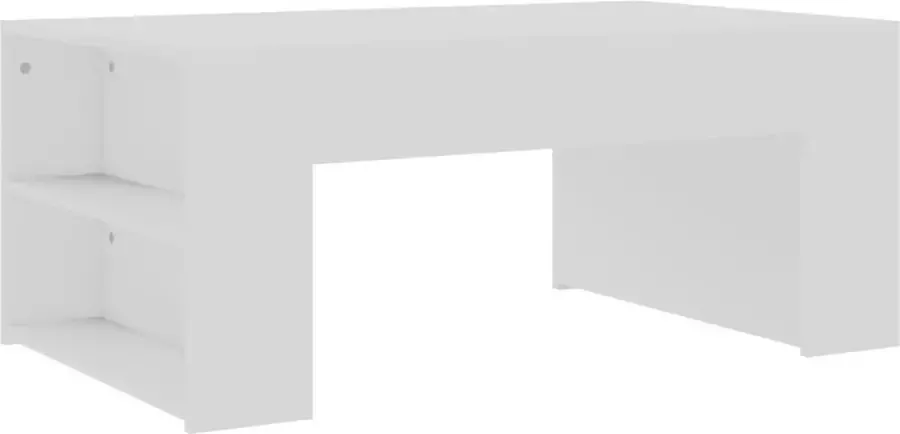 Maison Exclusive Salontafel 100x60x42 cm bewerkt hout wit - Foto 2