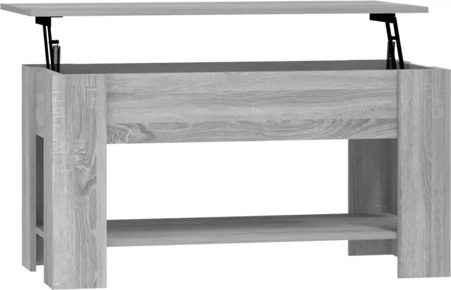 Maison Exclusive Salontafel 101x49x52 cm bewerkt hout grijs sonoma eikenkleurig - Foto 2