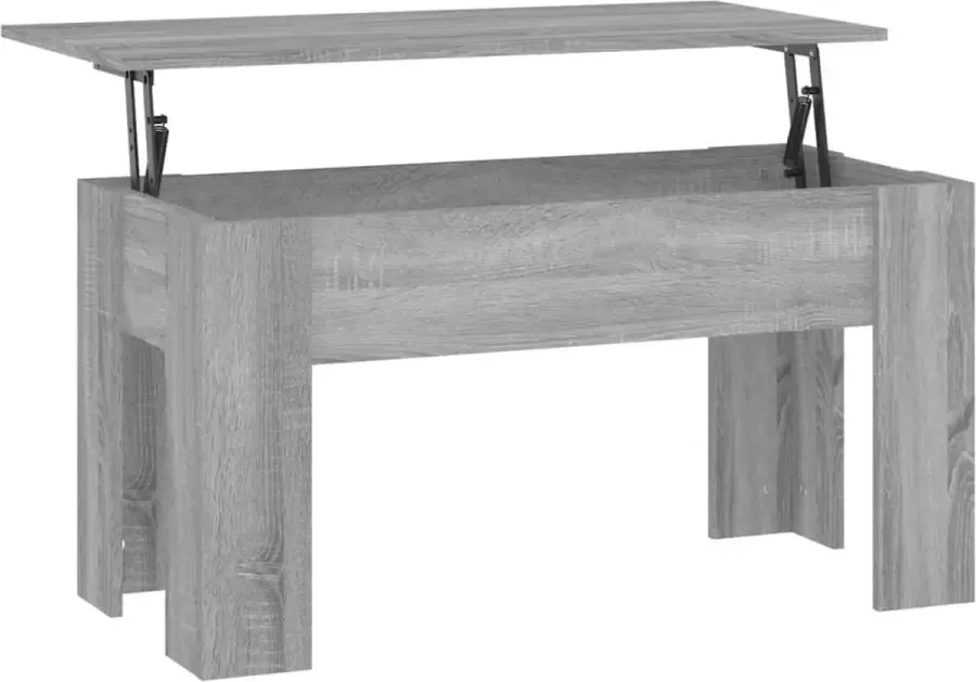 Maison Exclusive Salontafel 101x49x52 cm bewerkt hout grijs sonoma eikenkleurig