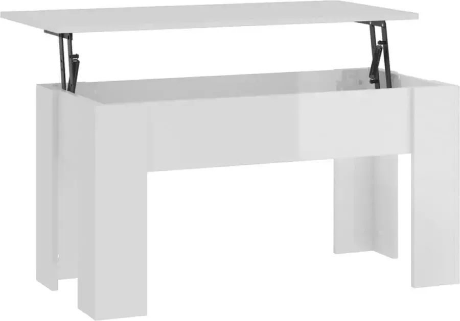 Maison Exclusive Salontafel 101x49x52 cm bewerkt hout hoogglans wit - Foto 2