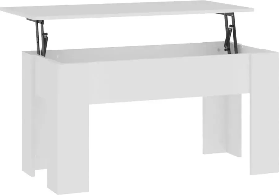 Maison Exclusive Salontafel 101x49x52 cm bewerkt hout wit - Foto 2