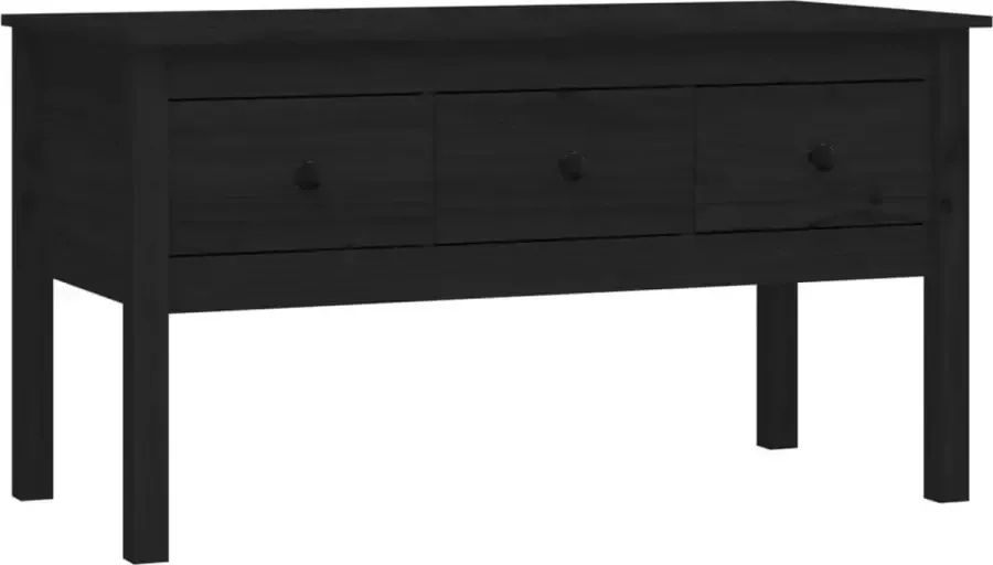Maison Exclusive Salontafel 102x49x55 cm massief grenenhout zwart - Foto 2