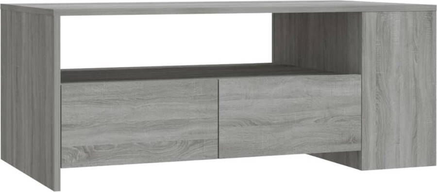 Maison Exclusive Salontafel 102x55x42 cm bewerkt hout grijs sonoma eikenkleurig