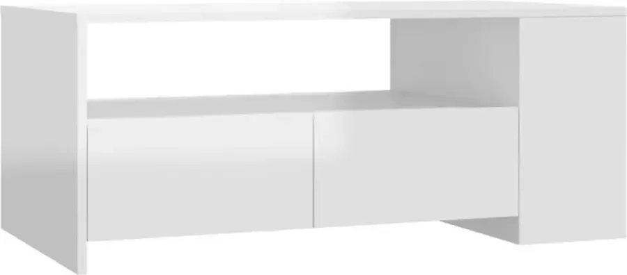 Maison Exclusive Salontafel 102x55x42 cm bewerkt hout hoogglans wit