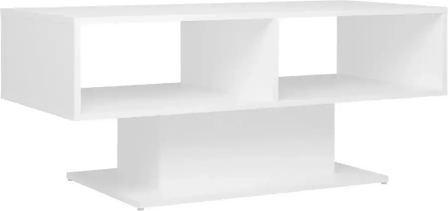 Maison Exclusive Salontafel 103 5x50x44 5 cm bewerkt hout wit