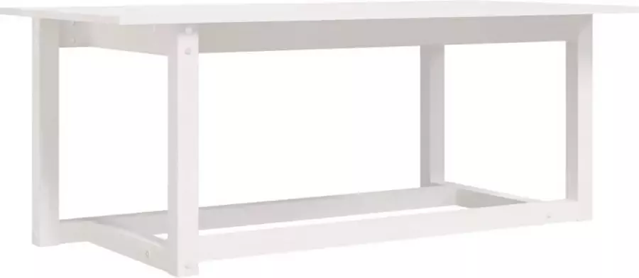 Maison Exclusive Salontafel 110x55x45 cm massief grenenhout wit - Foto 2