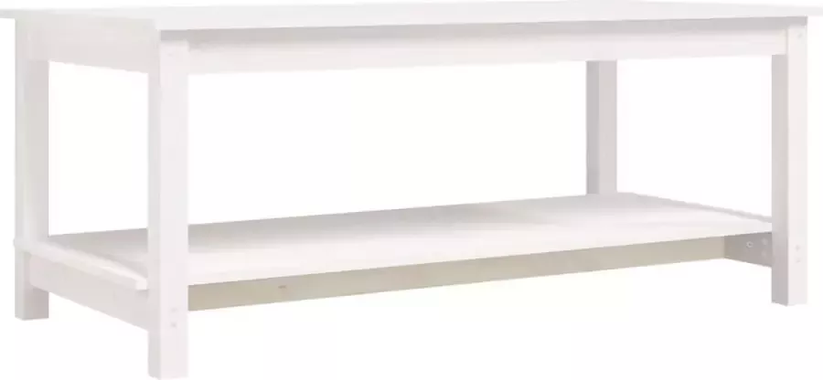 Maison Exclusive Salontafel 110x55x45 cm massief grenenhout wit