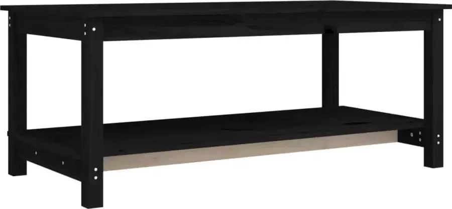 Maison Exclusive Salontafel 110x55x45 cm massief grenenhout zwart