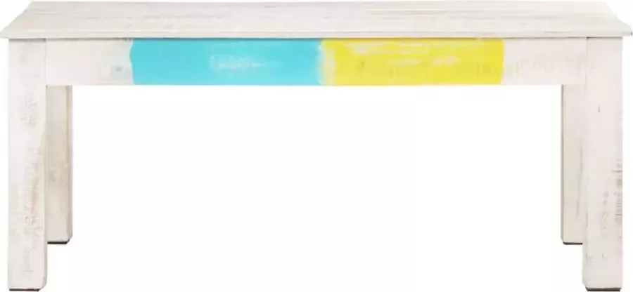 Maison Exclusive Salontafel 110x60x45 cm massief mangohout wit