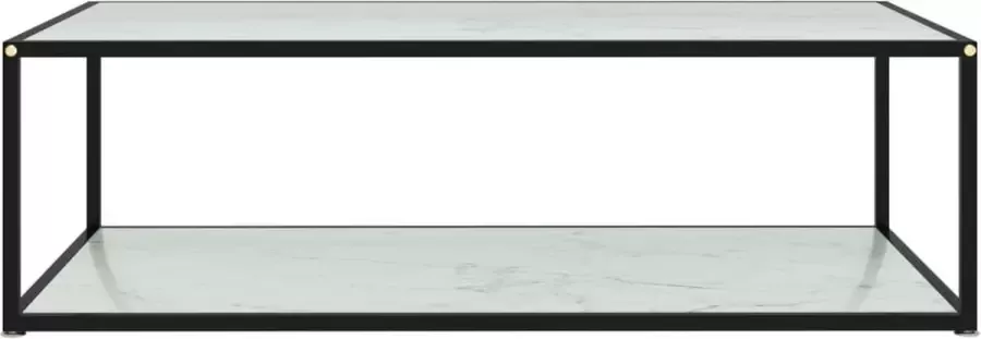 Maison Exclusive Salontafel 120x60x35 cm gehard glas wit