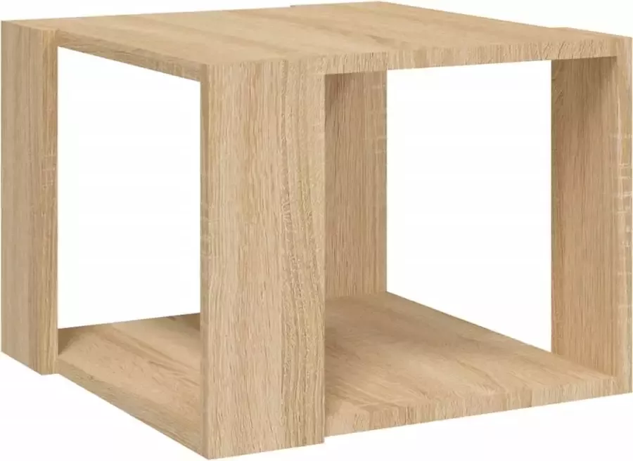 Maison Exclusive Salontafel 40x40x30 cm bewerkt hout sonoma eikenkleurig