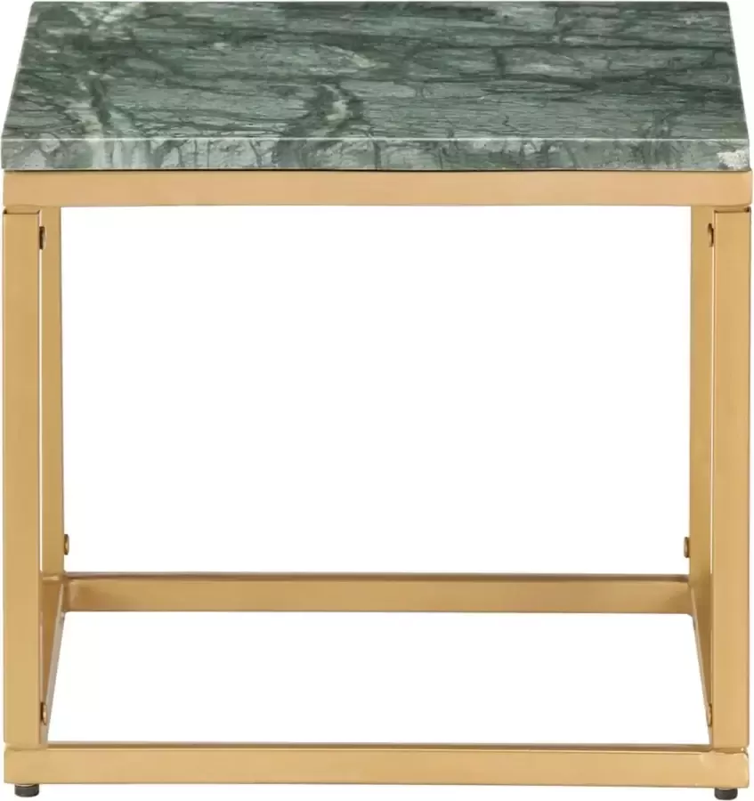 Maison Exclusive Salontafel 40x40x35 cm echt steen met marmeren textuur groen