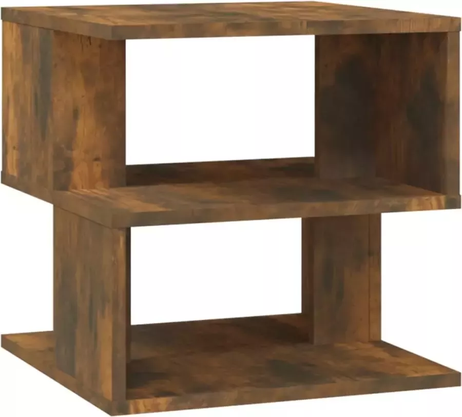 Maison Exclusive Salontafel 40x40x40 cm bewerkt hout gerookt eikenkleurig