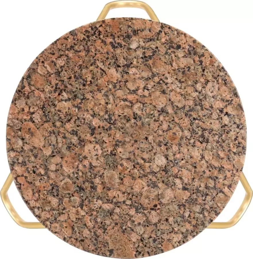 Maison Exclusive Salontafel 40x40x40 cm echt steen met marmeren textuur rood