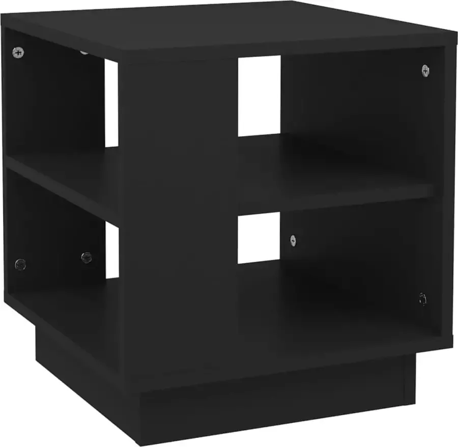 Maison Exclusive Salontafel 40x40x43 cm bewerkt hout zwart