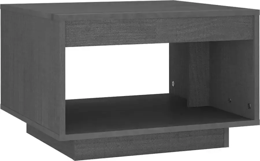 Maison Exclusive Salontafel 50x50x33 5 cm massief grenenhout grijs