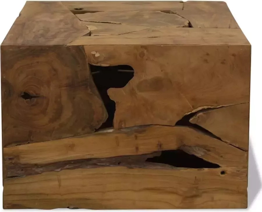 Maison Exclusive Salontafel 50x50x35 cm echt teakhout bruin