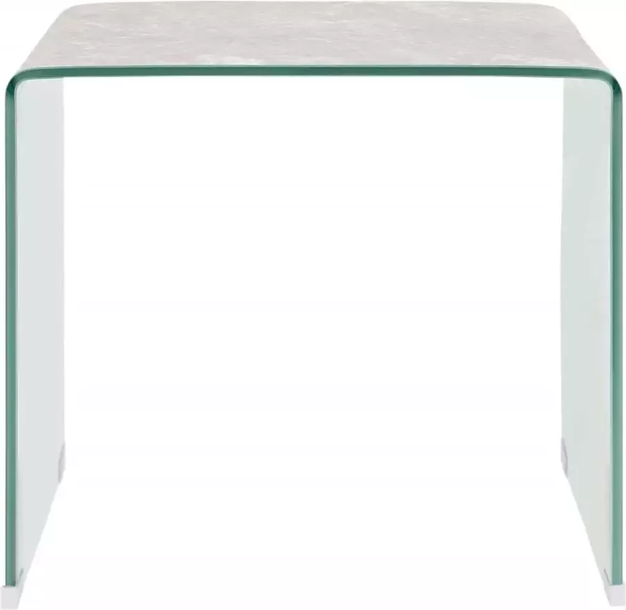 Maison Exclusive Salontafel 50x50x45 cm gehard glas marmer bruin