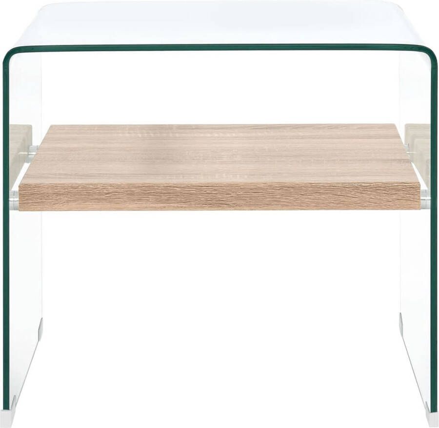 Maison Exclusive Salontafel 50x50x45 cm gehard glas transparant