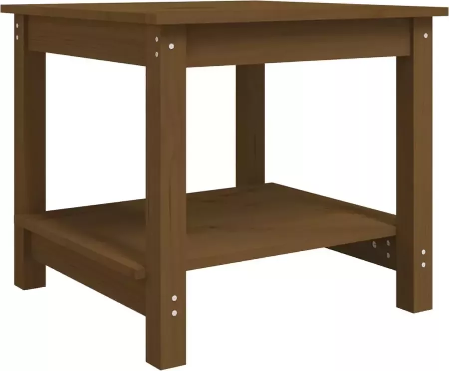 Maison Exclusive Salontafel 50x50x45 cm massief grenenhout honingbruin - Foto 2