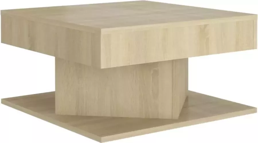 Maison Exclusive Salontafel 57x57x30 cm spaanplaat sonoma eikenkleurig