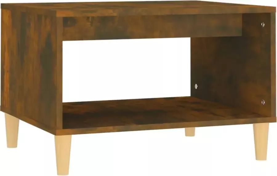 Maison Exclusive Salontafel 60x40x50 cm bewerkt hout gerookt eikenkleurig
