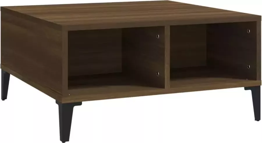 Maison Exclusive Salontafel 60x60x30 cm spaanplaat bruineikenkleurig