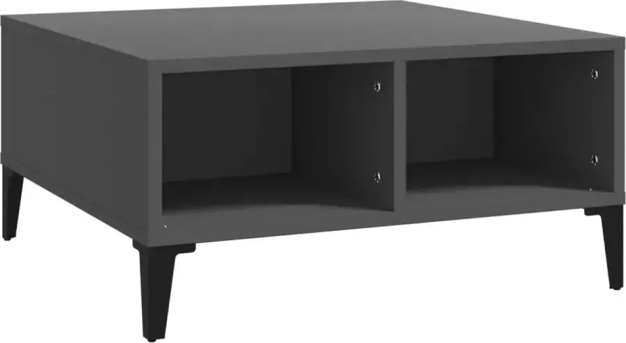 Maison Exclusive Salontafel 60x60x30 cm spaanplaat grijs