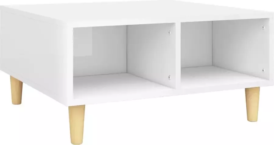 Maison Exclusive Salontafel 60x60x30 cm spaanplaat hoogglans wit