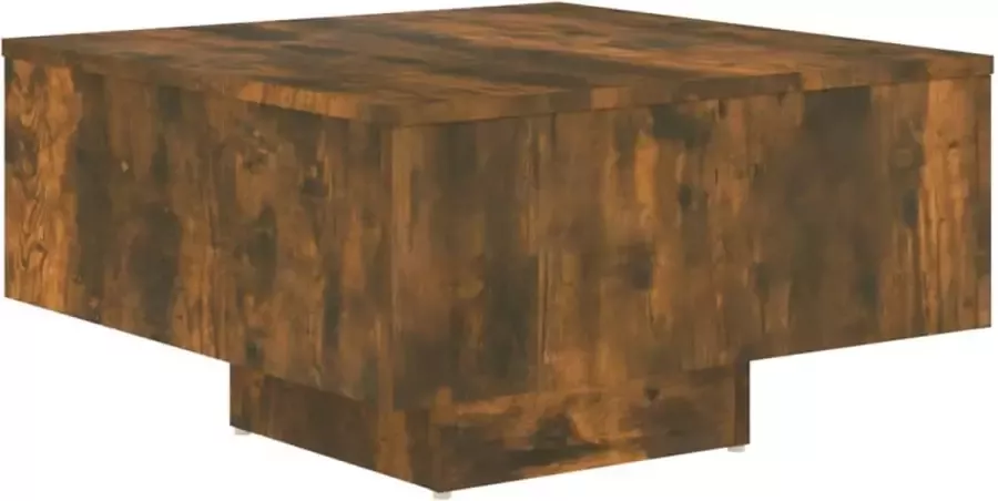 Maison Exclusive Salontafel 60x60x31 5 cm bewerkt hout gerookt eikenkleurig