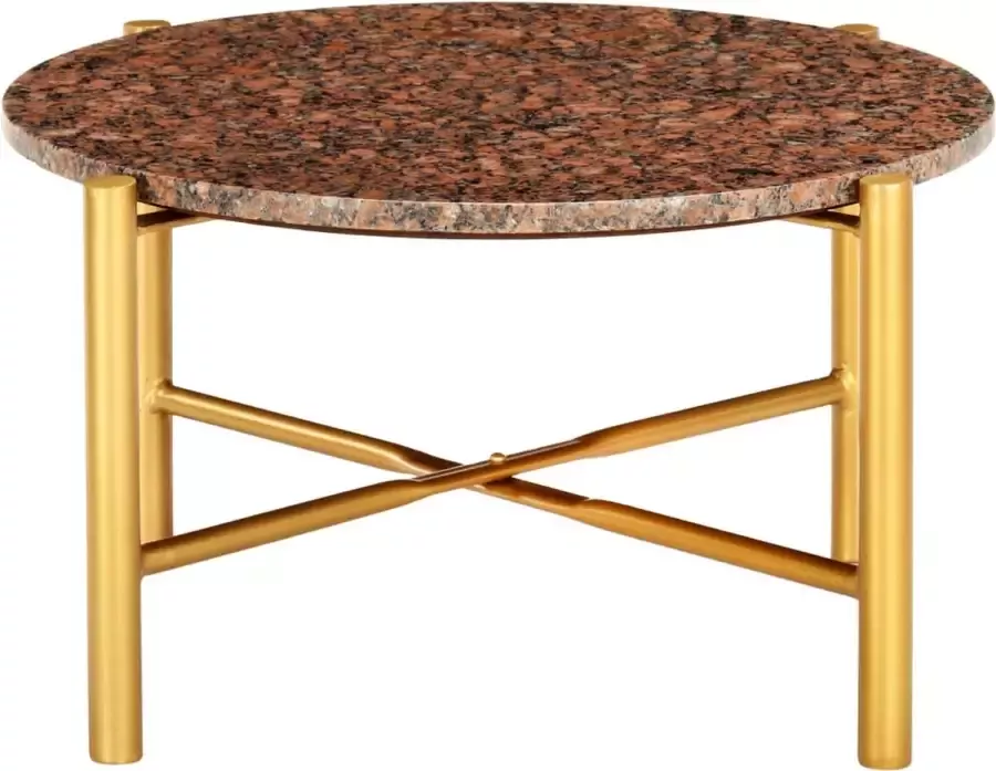 Maison Exclusive Salontafel 60x60x35 cm echt steen met marmeren textuur bruin