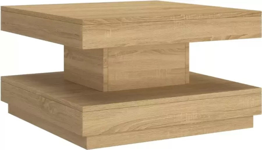 Maison Exclusive Salontafel 60x60x35 cm MDF lichtbruin