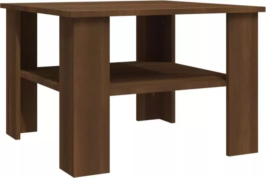 Maison Exclusive Salontafel 60x60x42 cm bewerkt hout bruineikenkleurig