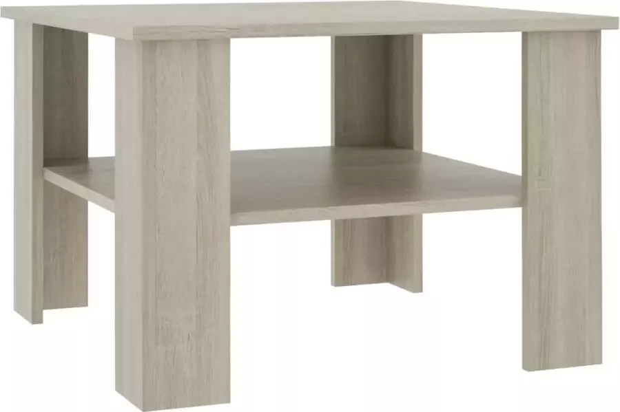 Maison Exclusive Salontafel 60x60x42 cm bewerkt hout sonoma eikenkleurig