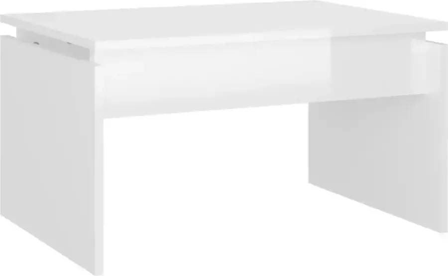 Maison Exclusive Salontafel 68x50x38 cm spaanplaat hoogglans wit
