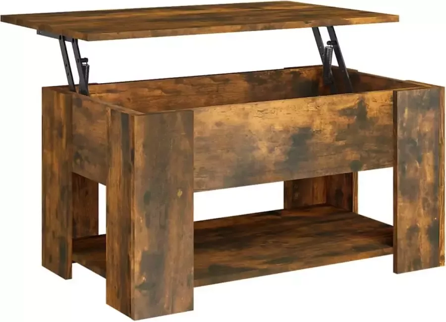 Maison Exclusive Salontafel 79x49x41 cm bewerkt hout gerookt eikenkleurig