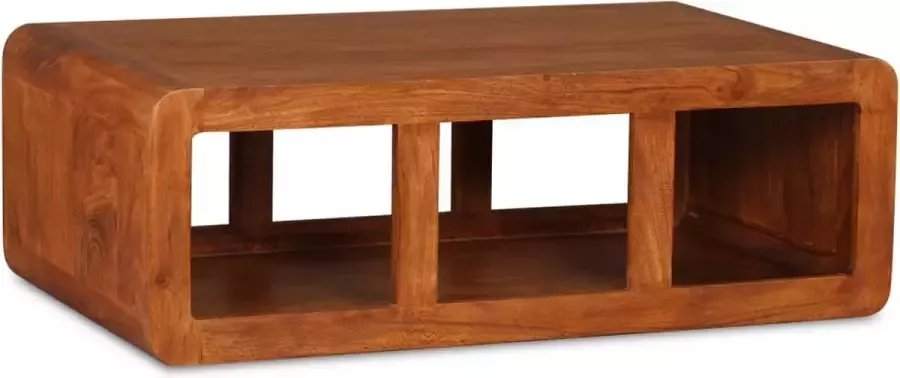 Maison Exclusive Salontafel 90x50x30 cm massief hout met honingafwerking