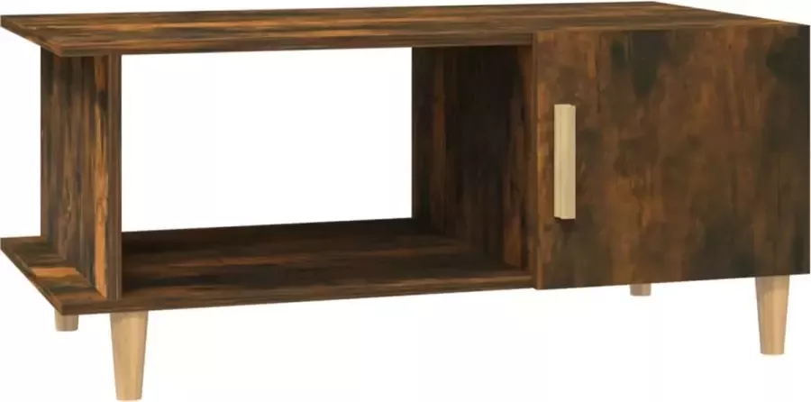 Maison Exclusive Salontafel 90x50x40 cm bewerkt hout gerookt eikenkleurig