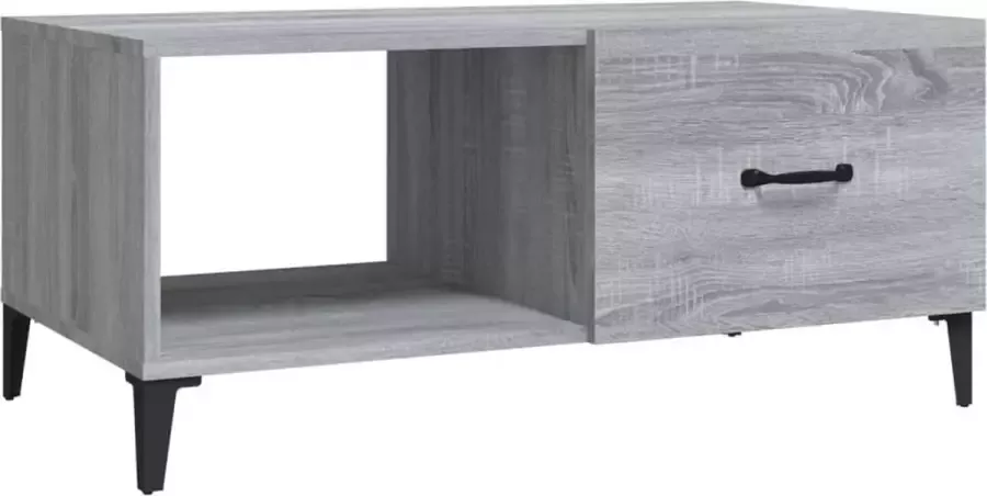 Maison Exclusive Salontafel 90x50x40 cm bewerkt hout grijs sonoma eikenkleurig