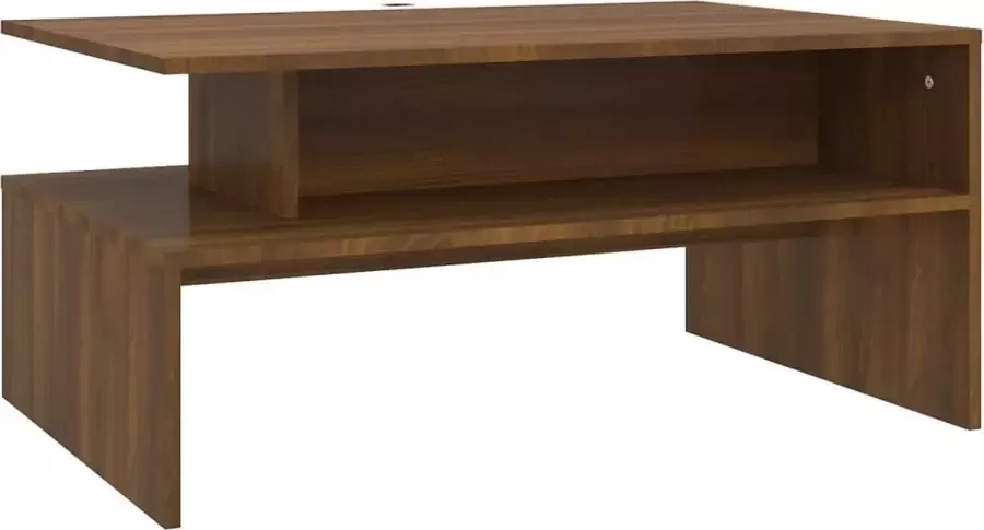 Maison Exclusive Salontafel 90x60x42 5 cm bewerkt hout bruineikenkleurig